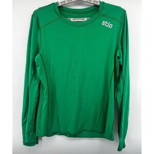 STIO Huckberry Long Sleeve Base Layer Shirt Green L Men Lightweight Running